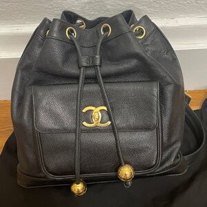 Vintage Chanel Caviar Backpack - 1995